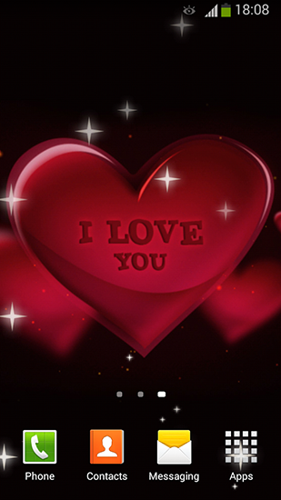 Screenshots of the I love you by Lux live wallpapers for Android tablet, phone.
