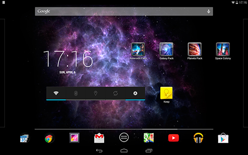 Скриншот Ice galaxy. Скачать живые обои на Андроид планшеты и телефоны.
