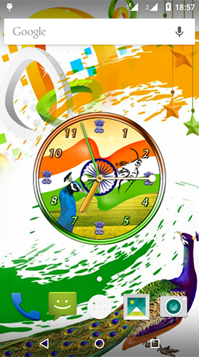 Kostenloses Android-Live Wallpaper Indische Uhr. Vollversion der Android-apk-App India clock by iPlay Store für Tablets und Telefone.