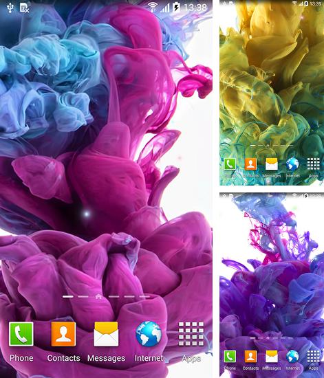 Kostenloses Android-Live Wallpaper Tinte im Wasser. Vollversion der Android-apk-App Ink in water für Tablets und Telefone.