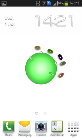 Jelly bean 3D - бесплатно скачать живые обои на Андроид телефон или планшет.