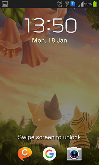 Screenshots of the Kitten: Sunset for Android tablet, phone.