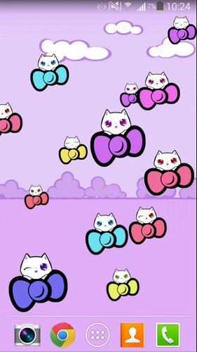 Kostenloses Android-Live Wallpaper Süße Kätzchen. Vollversion der Android-apk-App Kitty cute für Tablets und Telefone.