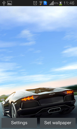 Screenshots of the Lamborghini for Android tablet, phone.