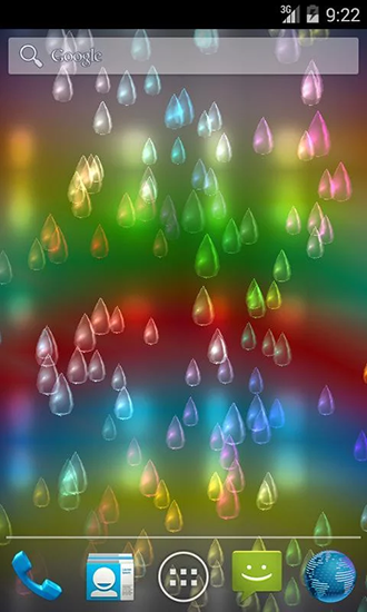 Écrans de Light rain pour tablette et téléphone Android.