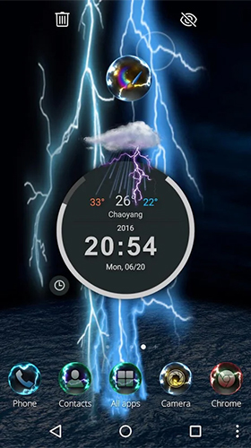 Lightning storm 3D für Android spielen. Live Wallpaper Gewitter 3D kostenloser Download.