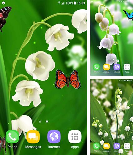 Kostenloses Android-Live Wallpaper Maiglöckchen. Vollversion der Android-apk-App Lilies of the valley für Tablets und Telefone.