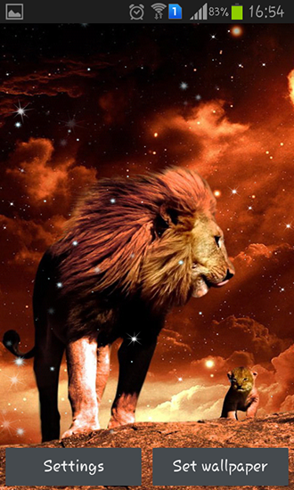 Descargar Lion para Android gratis. El fondo de pantalla animados León en  Android.