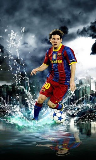 Écrans de Lionel Messi pour tablette et téléphone Android.