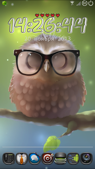 Écrans de Little owl pour tablette et téléphone Android.