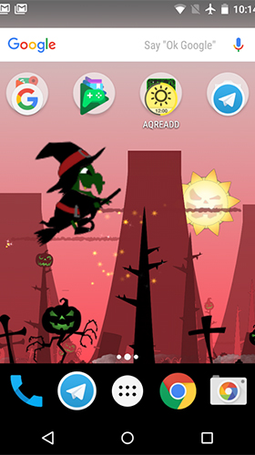 Kostenloses Android-Live Wallpaper Kleiner Hexenplanet. Vollversion der Android-apk-App Little witch planet für Tablets und Telefone.