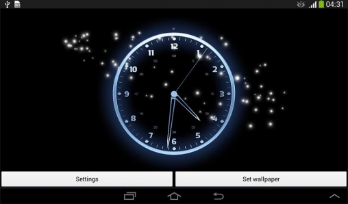 Kostenloses Android-Live Wallpaper Live Uhr. Vollversion der Android-apk-App Live clock für Tablets und Telefone.