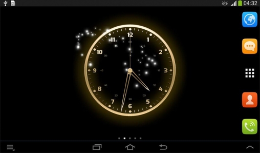 Écrans de Live clock pour tablette et téléphone Android.