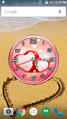 Kostenloses Android-Live Wallpaper Uhr der Liebe. Vollversion der Android-apk-App Love: Clock by Lo Siento für Tablets und Telefone.