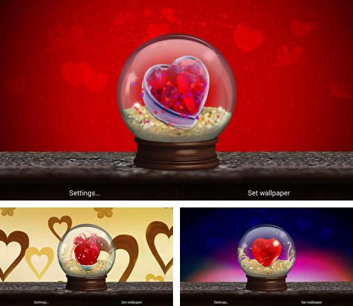 In addition to live wallpaper Forest stream for Android phones and tablets, you can also download Love world for free.