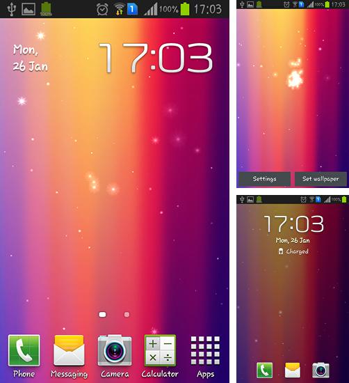 Zusätzlich zum Live Wallpaper Der Flügel für Android Mobiltelefone und Tablets, können Sie auch Magic light, Magisches Licht kostenlos herunterladen.
