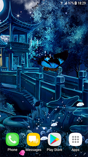 Papeis de parede animados Noite mágica para Android. Papeis de parede animados Magic night para download gratuito.