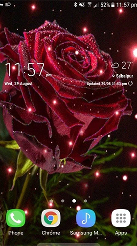 Papeis de parede animados Rosa mágica para Android. Papeis de parede animados Magical rose para download gratuito.