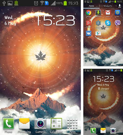 In addition to live wallpaper Space galaxy 3D by Mobo Theme Apps Team for Android phones and tablets, you can also download Maple leaf for free.
