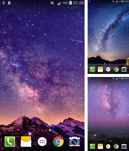 Kostenloses Android-Live Wallpaper Meteorenhimmel. Vollversion der Android-apk-App Meteors sky für Tablets und Telefone.