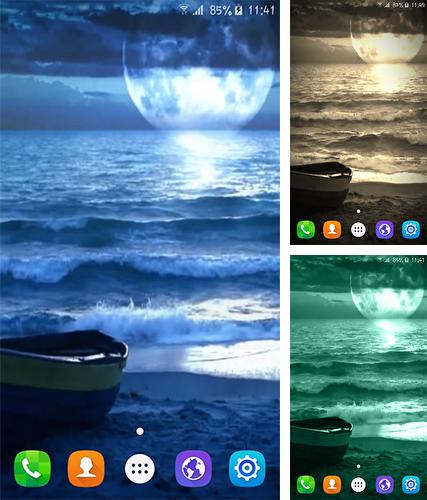 Descarga gratuita fondos de pantalla animados Océano a la medianoche para Android. Consigue la versión completa de la aplicación apk de Midnight ocean para tabletas y teléfonos Android.