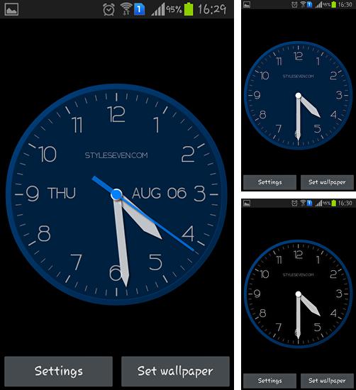 Kostenloses Android-Live Wallpaper Moderne Uhr. Vollversion der Android-apk-App Modern clock für Tablets und Telefone.