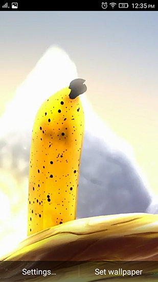 Fondos de pantalla animados a Monkey and banana para Android. Descarga gratuita fondos de pantalla animados Mono y plátano .
