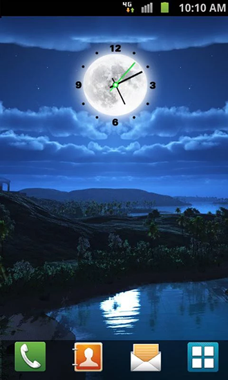 Écrans de Moon clock pour tablette et téléphone Android.