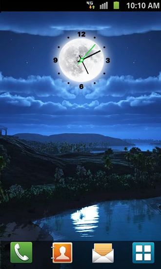 Screenshots of the Moon clock for Android tablet, phone.