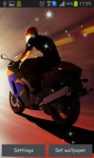 Motorcycle für Android spielen. Live Wallpaper Motorrad kostenloser Download.