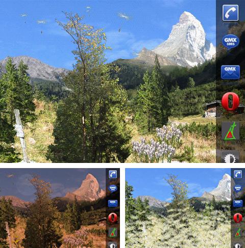 Kostenloses Android-Live Wallpaper Sommer in den Bergen. Vollversion der Android-apk-App Mountain summer für Tablets und Telefone.