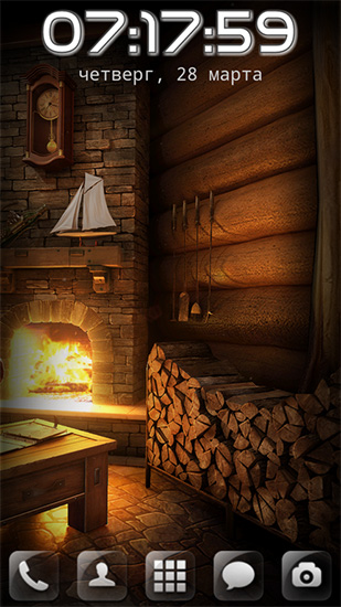 Home на андроид. Живая тема для андроид дом. My log Home 3d Live.