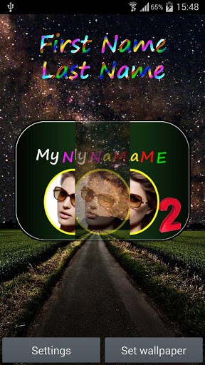 My name 2 live wallpaper for Android. My name 2 free download for tablet  and phone.