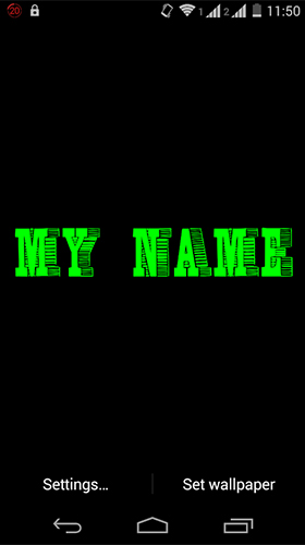 My name 3D live wallpaper for Android. My name 3D free download for tablet  and phone.