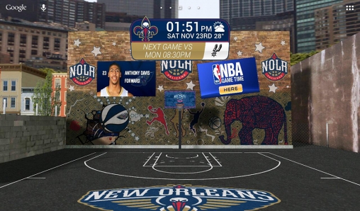 Screenshots of the NBA 2014 for Android tablet, phone.