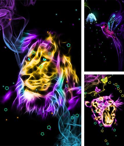 Kostenloses Android-Live Wallpaper Neontiere. Vollversion der Android-apk-App Neon animals by Thalia Photo Art Studio für Tablets und Telefone.