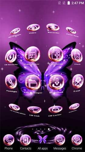 Screenshots of the Neon butterfly 3D for Android tablet, phone.