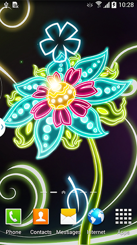 Neon flowers by Live Wallpapers 3D live wallpaper for Android. Neon flowers  by Live Wallpapers 3D free download for tablet and phone.