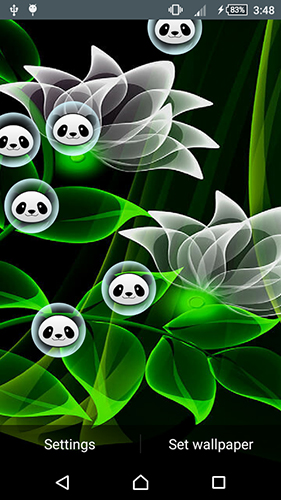 Screenshots of the Neon flowers by Next Live Wallpapers for Android tablet, phone.