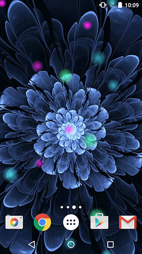 Neon flowers by Phoenix Live Wallpapers - скриншоты живых обоев для Android.