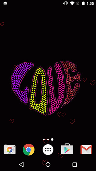 Capturas de pantalla de Neon hearts para tabletas y teléfonos Android.