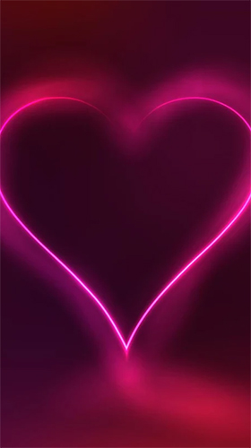 安卓平板、手机Neon hearts by Creative Factory Wallpapers截图。