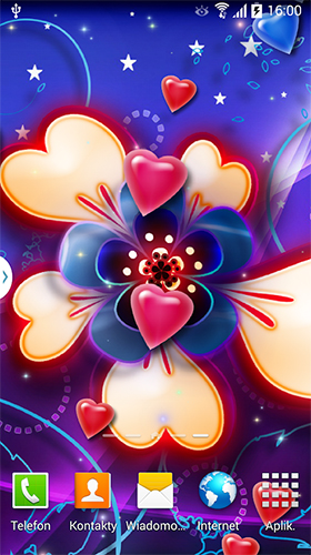 Neon hearts by Live Wallpapers 3D