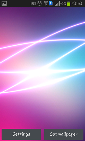 Screenshots of the Neon waves for Android tablet, phone.