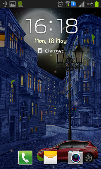 Android タブレット、携帯電話用Blackbird wallpapersのナイトシティのスクリーンショット。