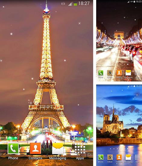 Kostenloses Android-Live Wallpaper Nacht in Paris. Vollversion der Android-apk-App Night in Paris für Tablets und Telefone.