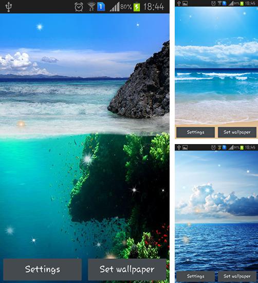 Дополнительно к живым обоям на Андроид телефоны и планшеты Плазма, вы можете также бесплатно скачать заставку Ocean.