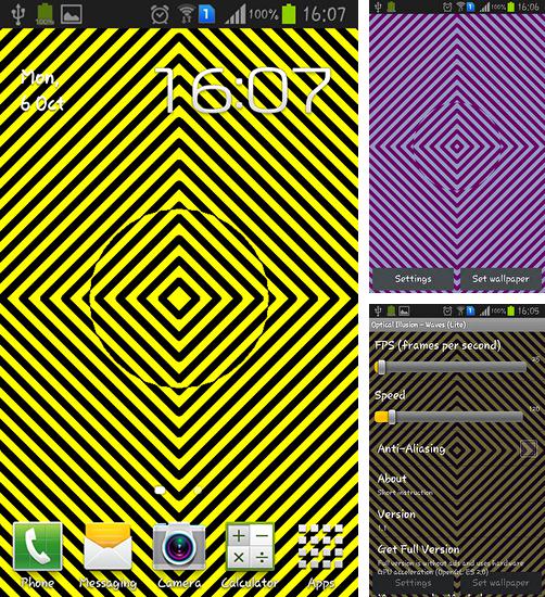 Download live wallpaper Optical illusion for Android. Get full version of Android apk livewallpaper Optical illusion for tablet and phone.