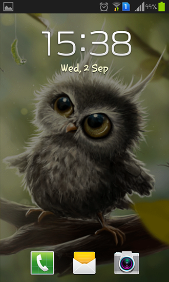 Screenshots of the Owl chick for Android tablet, phone.
