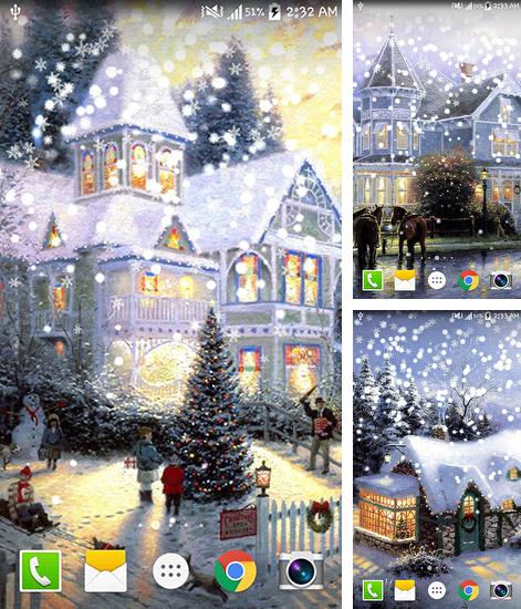 Painted Christmas - бесплатно скачать живые обои на Андроид телефон или планшет.